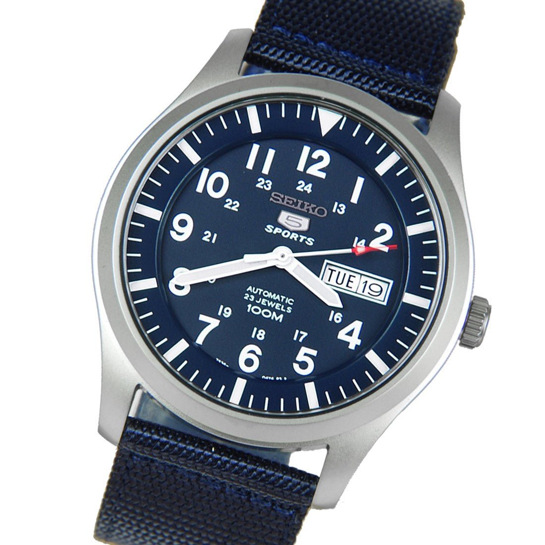 Seiko 5 Blue Nylon SNZG11K1 SNZG11 SNZG11K Sports Watch -Seiko