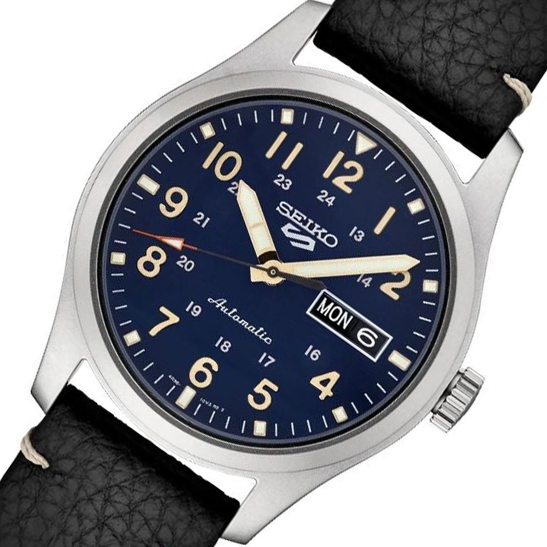 Seiko 5 Field Specialist Style SRPG39K1 SRPG39 SRPG39K Leather Sports Watch -Seiko