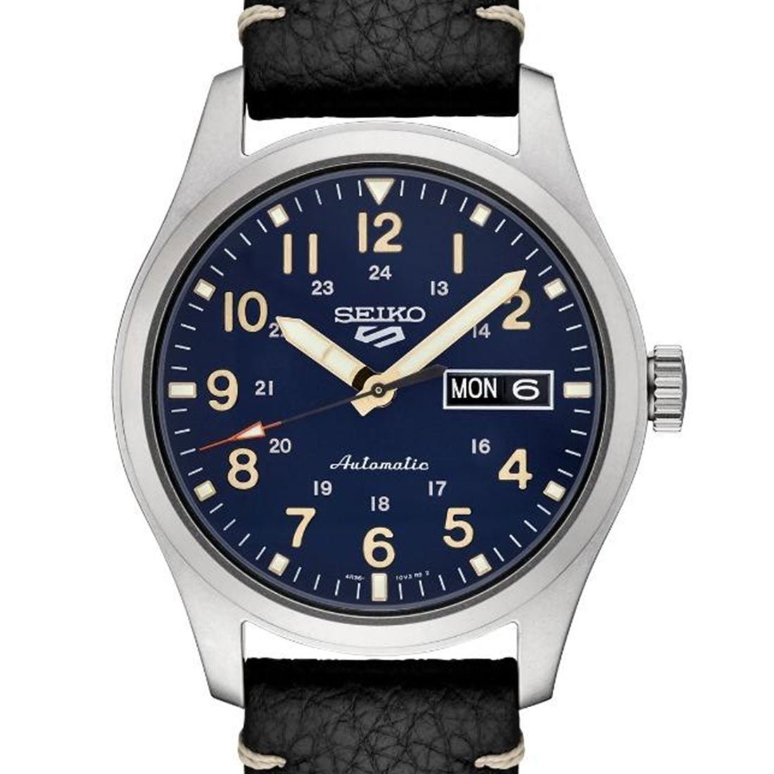 Seiko 5 Field Specialist Style SRPG39K1 SRPG39 SRPG39K Leather Sports Watch -Seiko