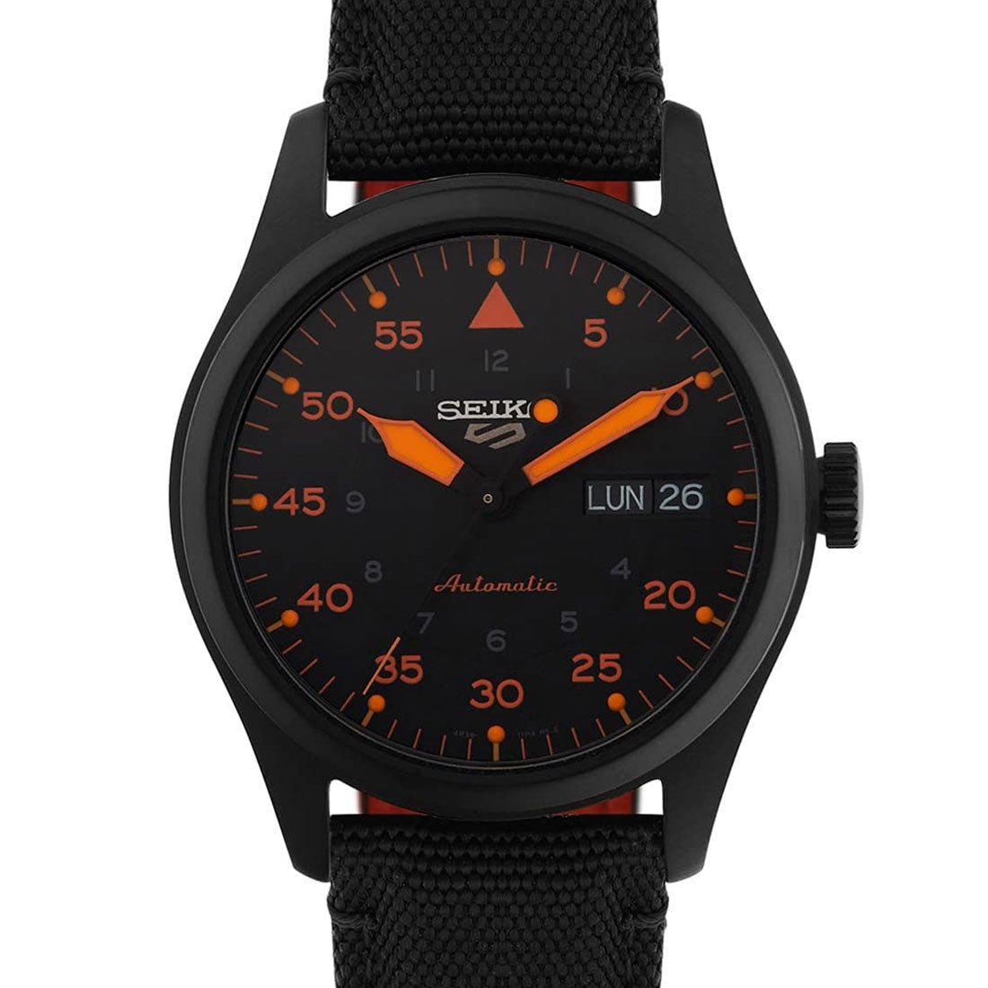 Seiko 5 Flieger SRPH33K1 SRPH33 SRPH33K Black Nylon Mechanical Sports Watch -Seiko