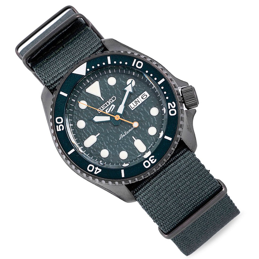 Seiko 5 Green Nylon SRPD77K1 SRPD77 SRPD77K Mechanical Watch -Seiko