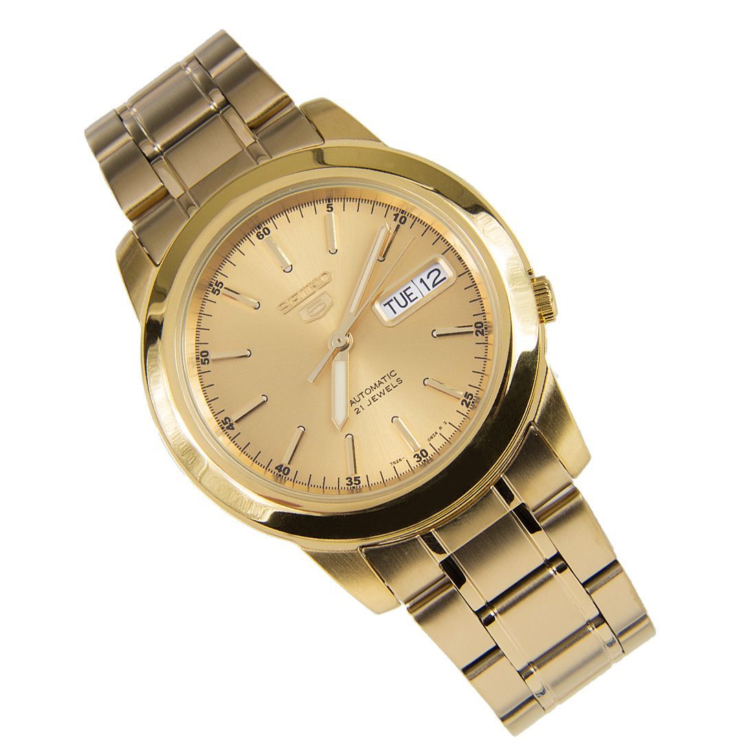 Seiko 5 Mechanical Gold SNKE56K1 SNKE56 SNKE56K Mens Watch -Seiko