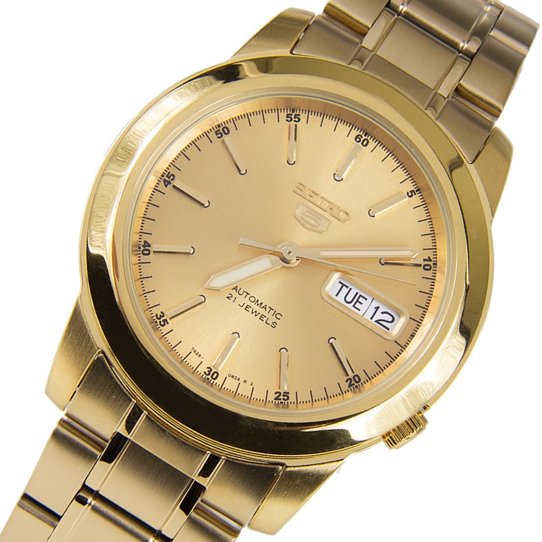 Seiko 5 Mechanical Gold SNKE56K1 SNKE56 SNKE56K Mens Watch -Seiko