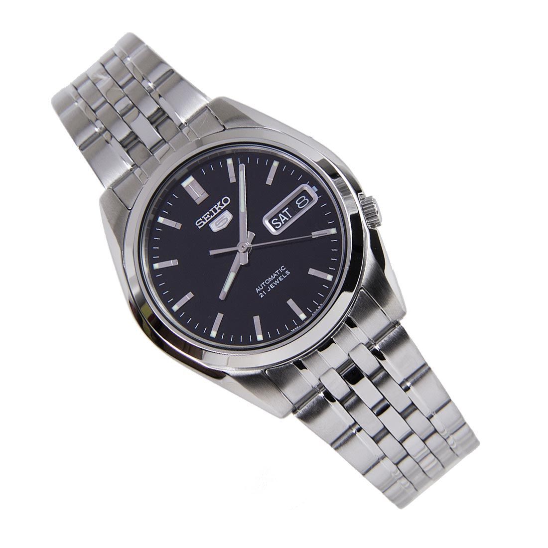 Seiko 5 Mechanical SNK361K1 SNK361 SNK361K Black Dial Analog Watch -Seiko