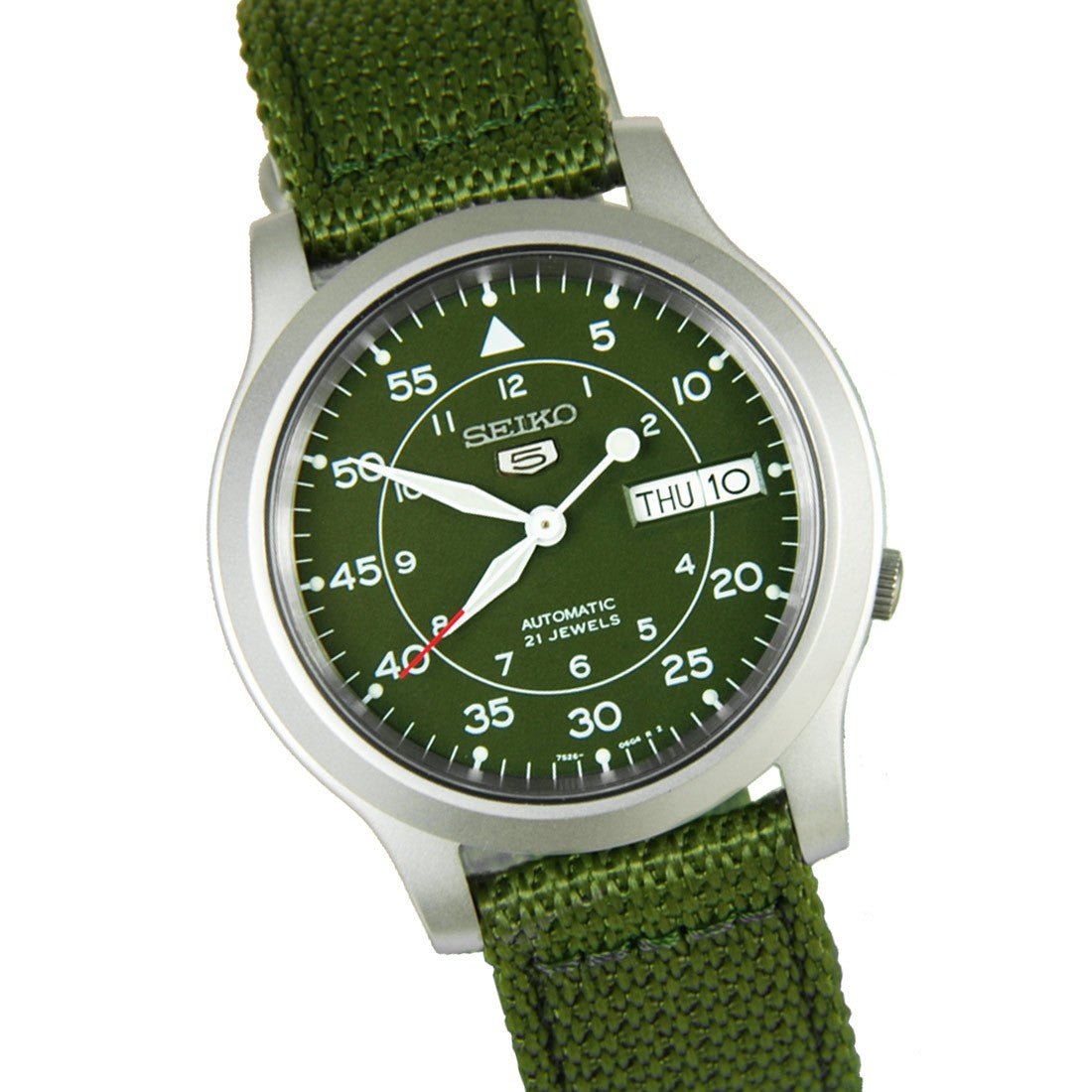 Seiko 5 Military Army Green SNK805K2 SNK805 SNK805K Nylon Watch -Seiko