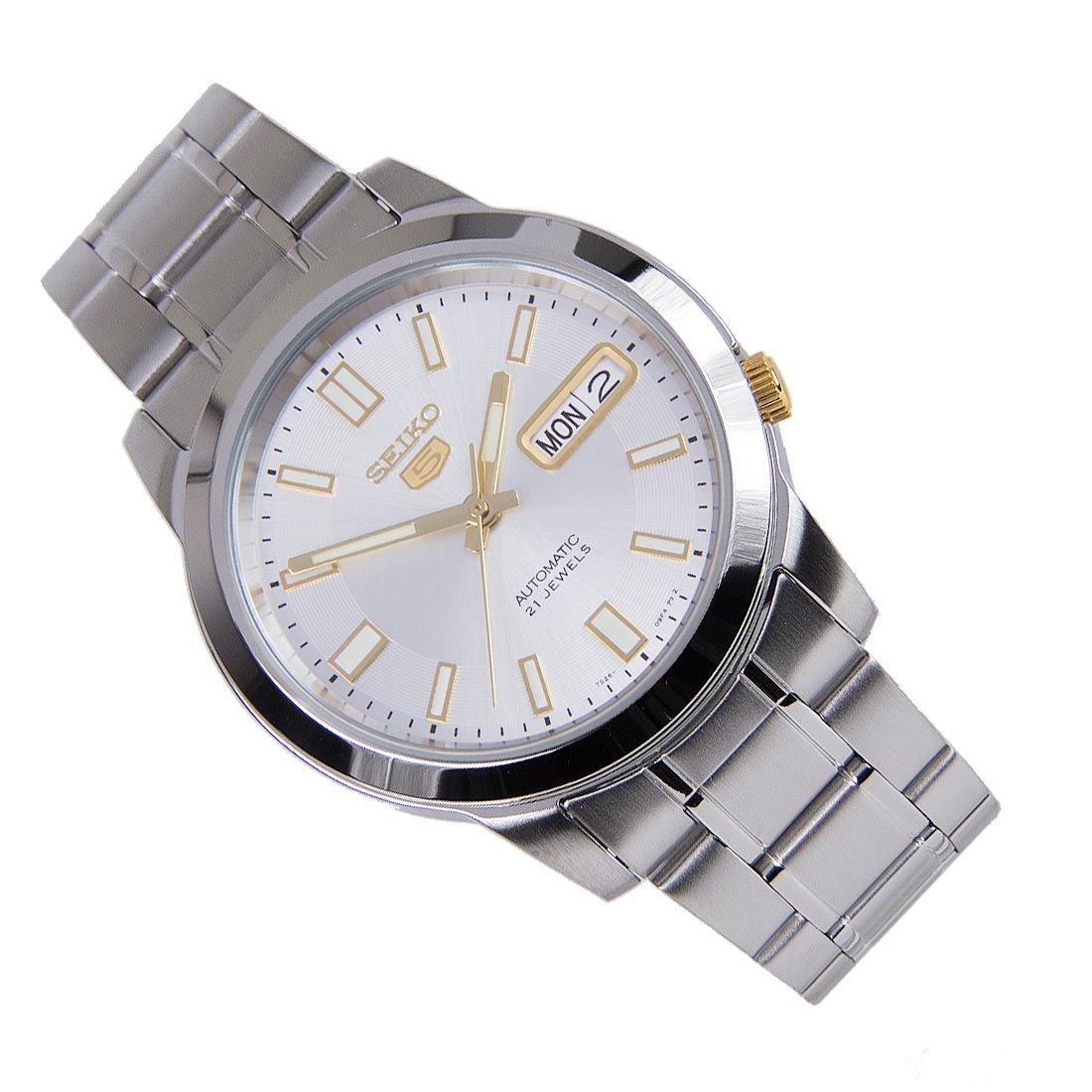 Seiko 5 SNKK09K1 SNKK09 SNKK09K Silver Dial Analog Mechanical Watch -Seiko