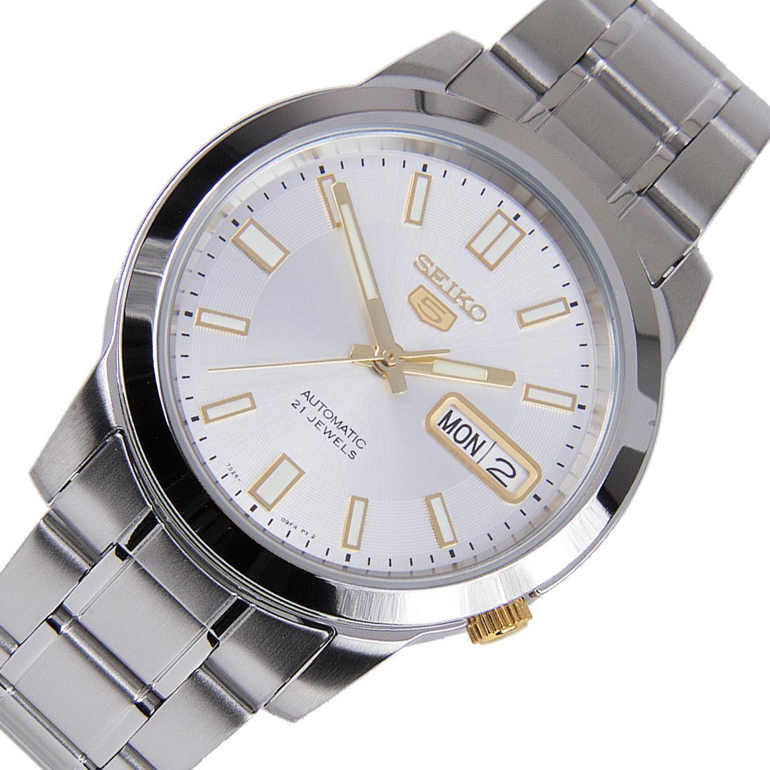 Seiko 5 SNKK09K1 SNKK09 SNKK09K Silver Dial Analog Mechanical Watch -Seiko