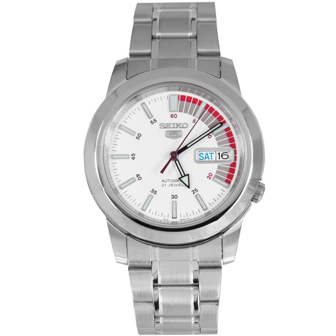 Seiko 5 Speed White Dial SNKK25K1 SNKK25 SNKK25K Automatic Watch -Seiko