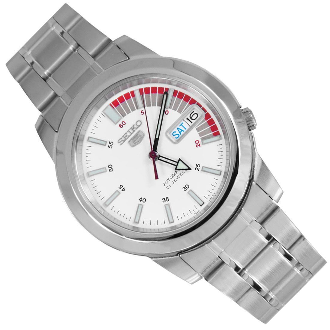 Seiko 5 Speed White Dial SNKK25K1 SNKK25 SNKK25K Automatic Watch -Seiko