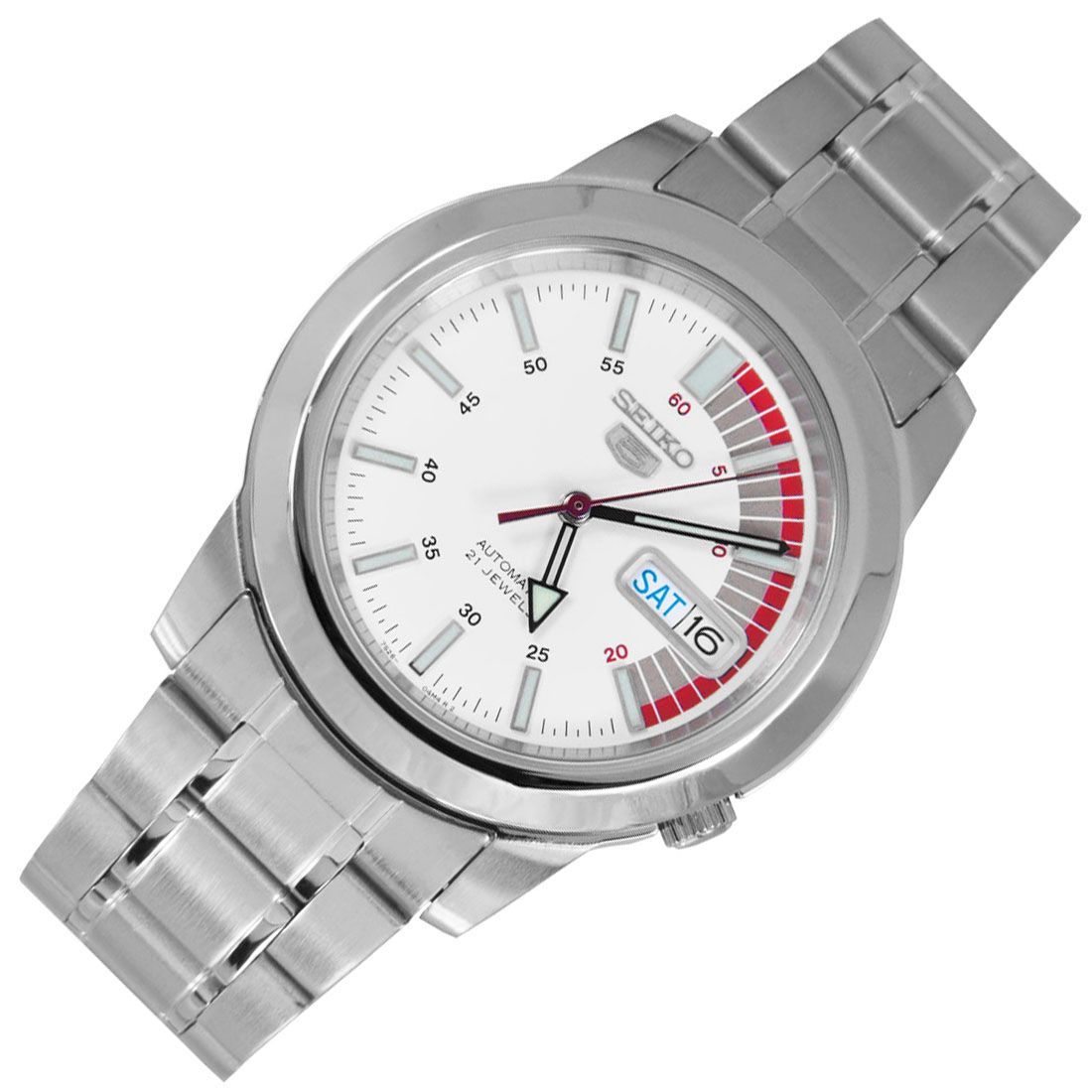 Seiko 5 Speed White Dial SNKK25K1 SNKK25 SNKK25K Automatic Watch -Seiko