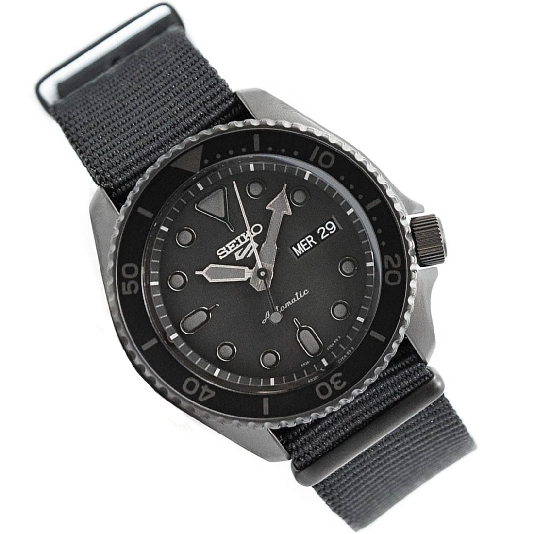 Seiko 5 Sports Automatic SRPD79K1 SRPD79 SRPD79K Black Nylon Watch -Seiko