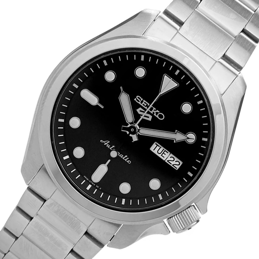 Seiko 5 Sports Automatic SRPE55K1 SRPE55 SRPE55K Black Dial Watch -Seiko