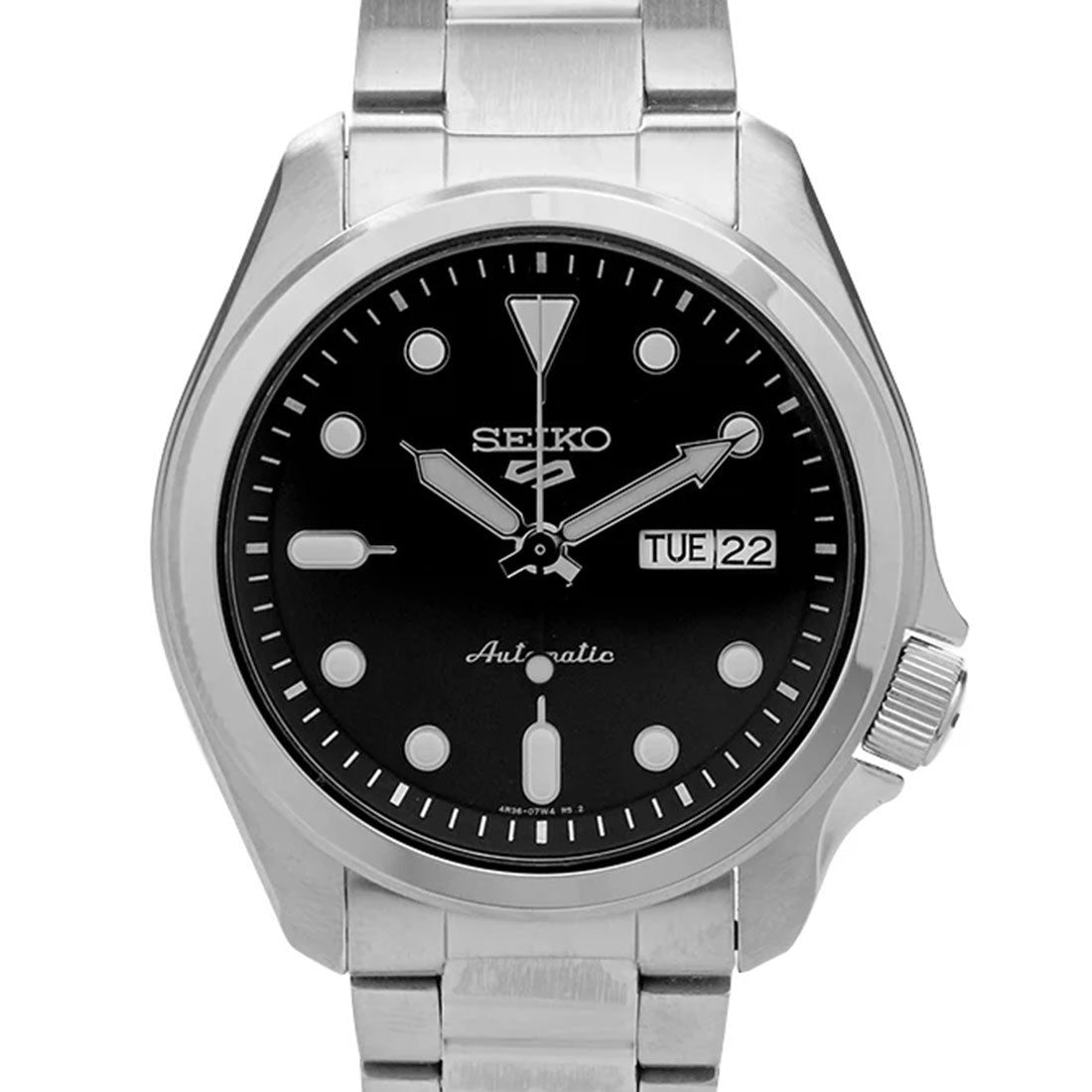 Seiko 5 Sports Automatic SRPE55K1 SRPE55 SRPE55K Black Dial Watch -Seiko