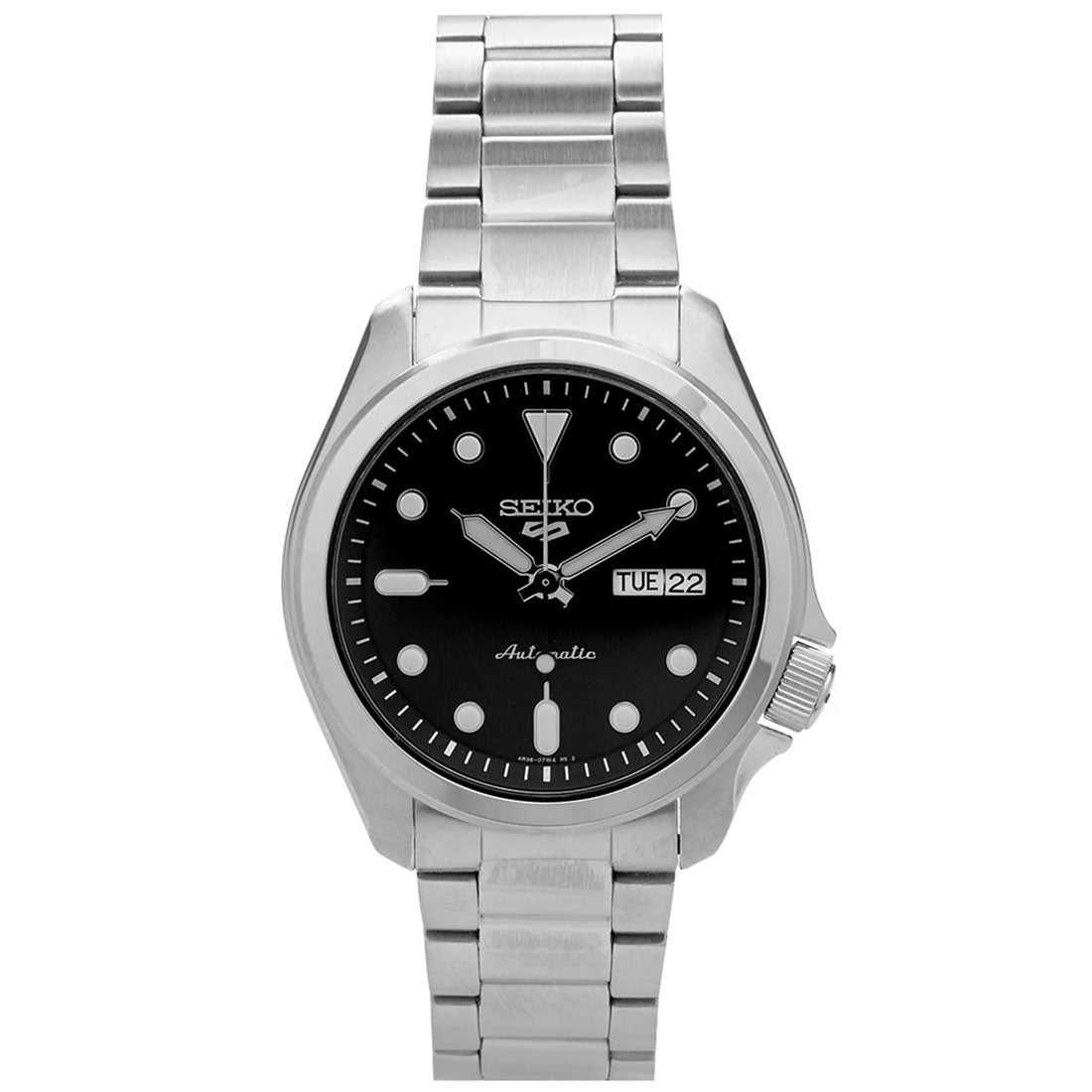 Seiko 5 Sports Automatic SRPE55K1 SRPE55 SRPE55K Black Dial Watch -Seiko