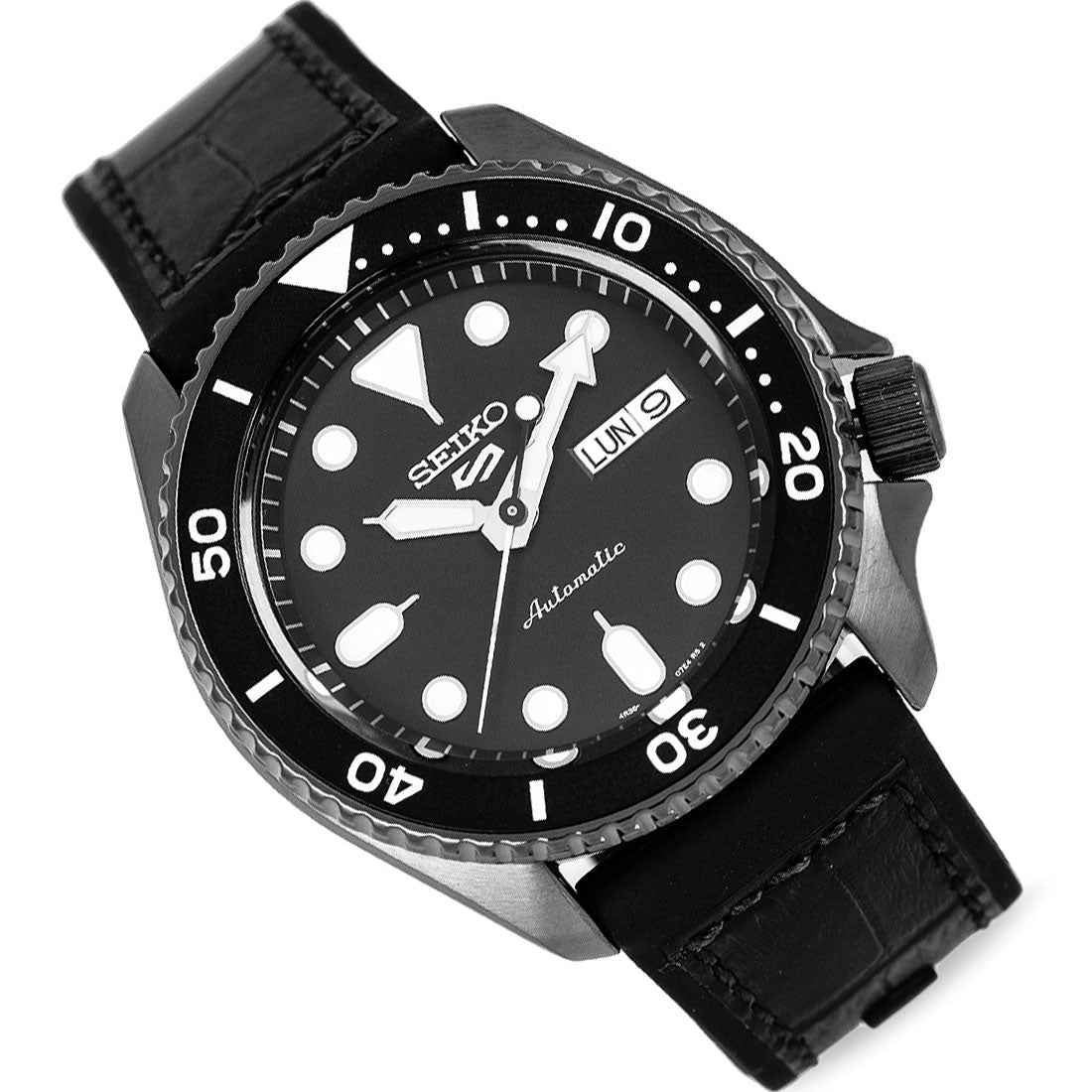 Seiko 5 Sports Black Silicone SRPD65K3 SRPD65 Automatic Watch -Seiko