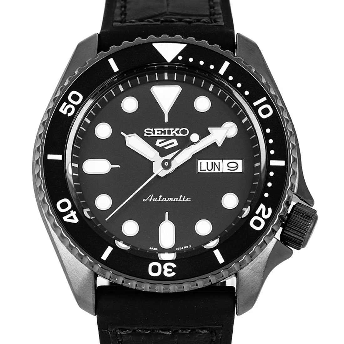Seiko 5 Sports Black Silicone SRPD65K3 SRPD65 Automatic Watch -Seiko