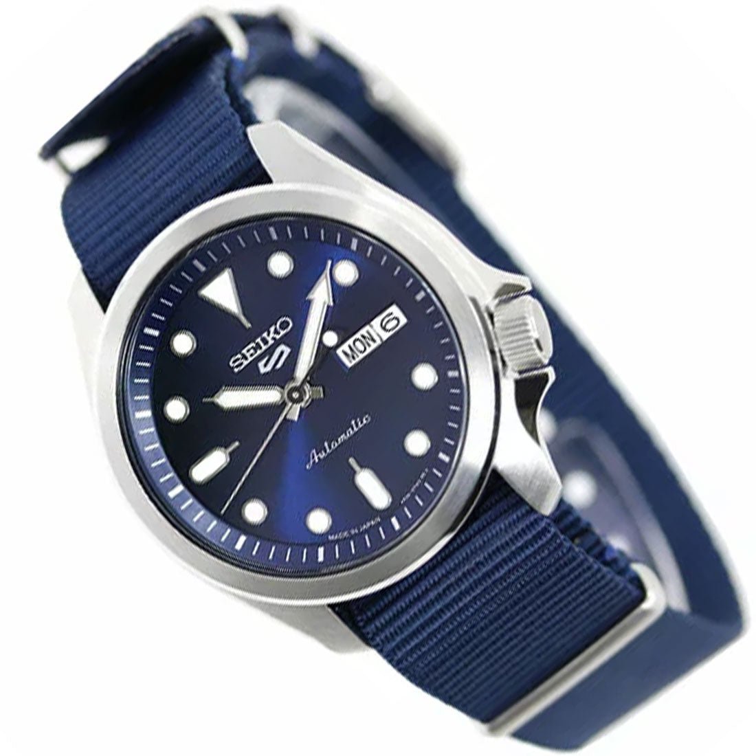 Seiko 5 Sports Blue Dial Automatic Nylon JDM Watch SBSA053 -Seiko