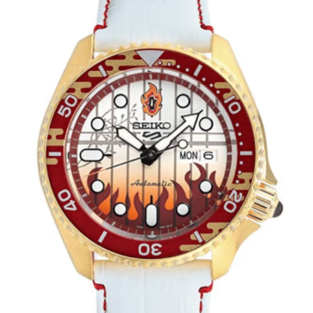 Seiko 5 Sports Demon Slayer SRPJ28K1 SRPJ28 Kyojuro Rengoku Limited Edition Watch -Seiko