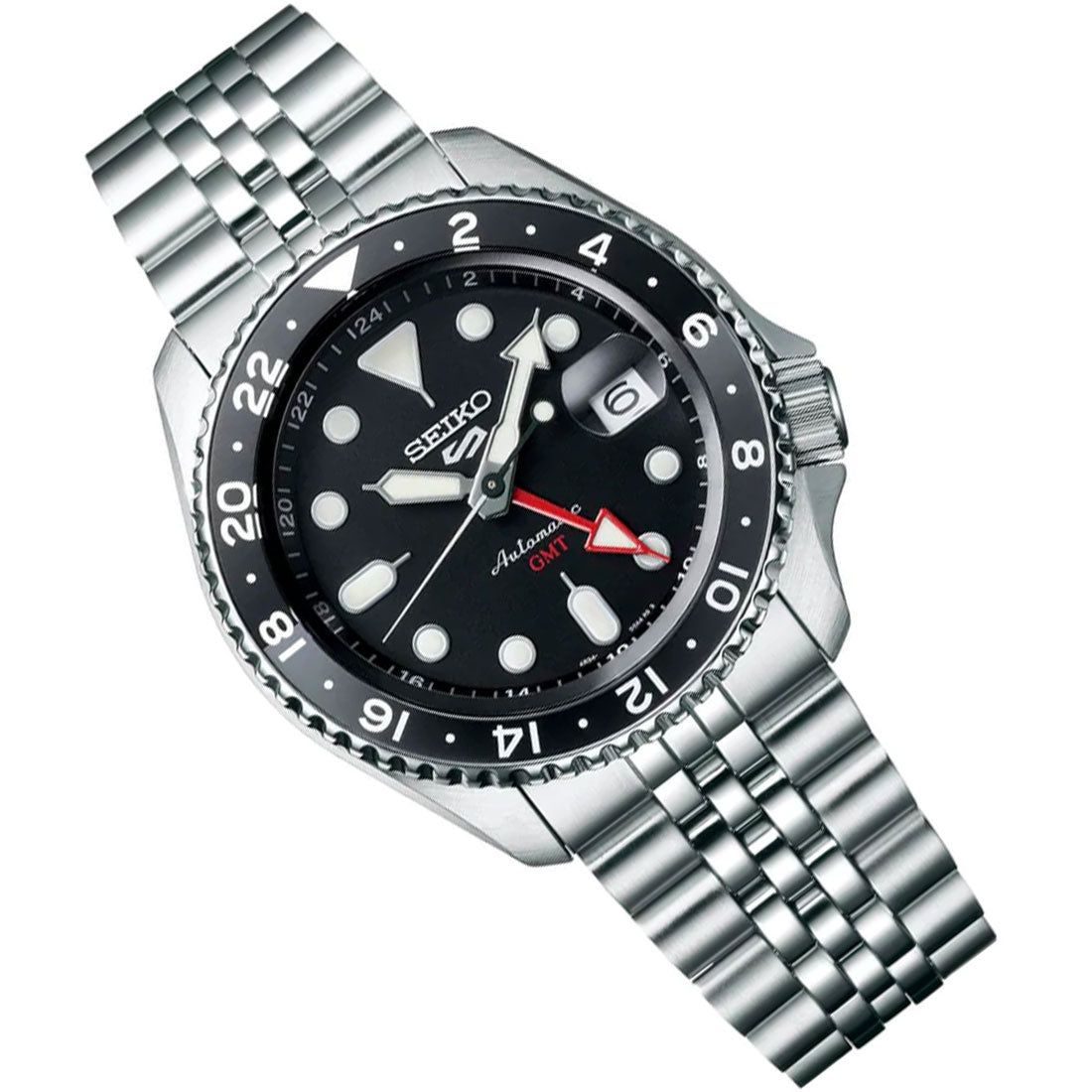 Seiko 5 Sports GMT SSK001 Black Dial Automatic Watch -Seiko