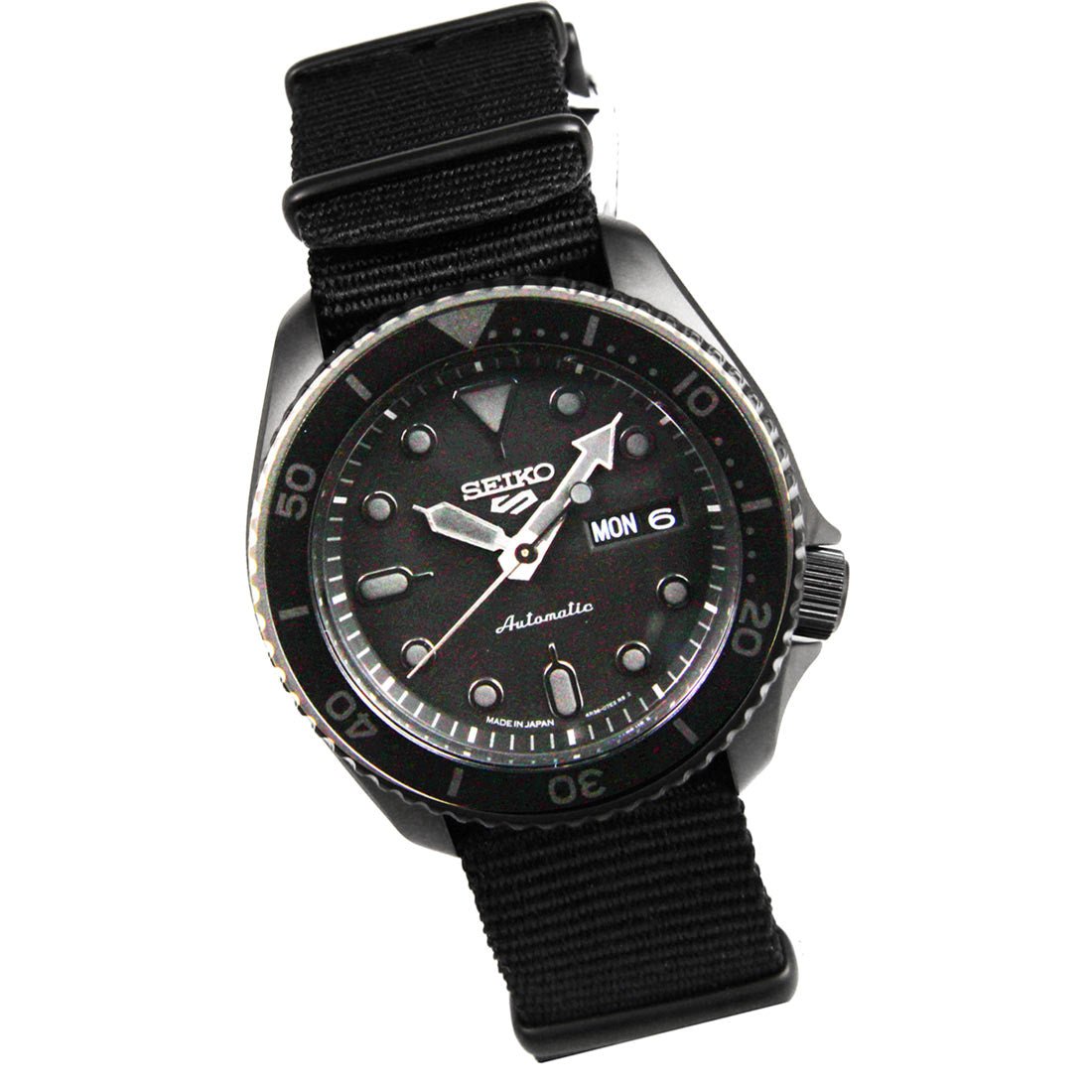 Seiko 5 Sports JDM Black Nylon SBSA025 Automatic Watch -Seiko