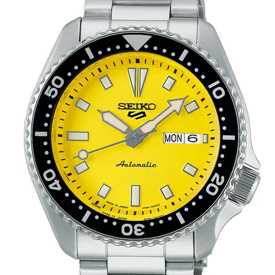 Seiko 5 Sports On Time Move SBSA193 Yellow Dial Limited Edition Mechanical Watch -Seiko