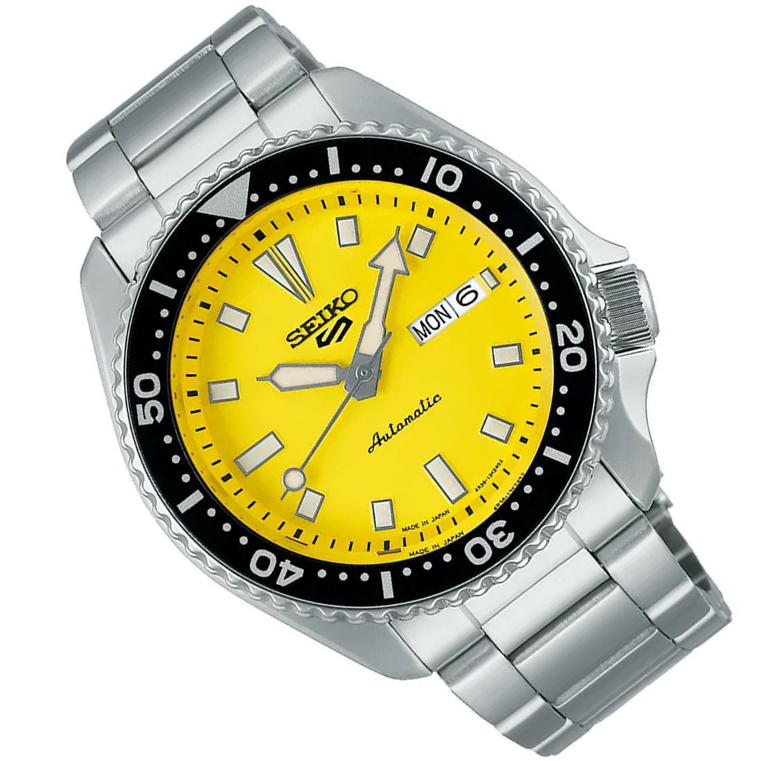 Seiko 5 Sports On Time Move SBSA193 Yellow Dial Limited Edition Mechanical Watch -Seiko