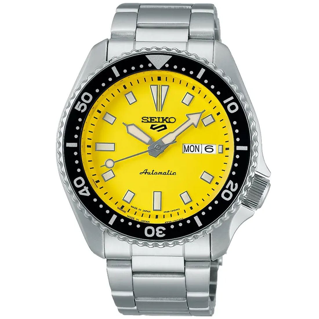 Seiko 5 Sports On Time Move SBSA193 Yellow Dial Limited Edition Mechanical Watch -Seiko