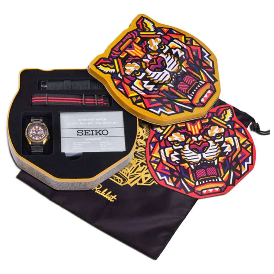 Seiko 5 Sports Rukkit The Tiger SRPJ92K1 SRPJ92 SRPJ92K Limited Edition ...