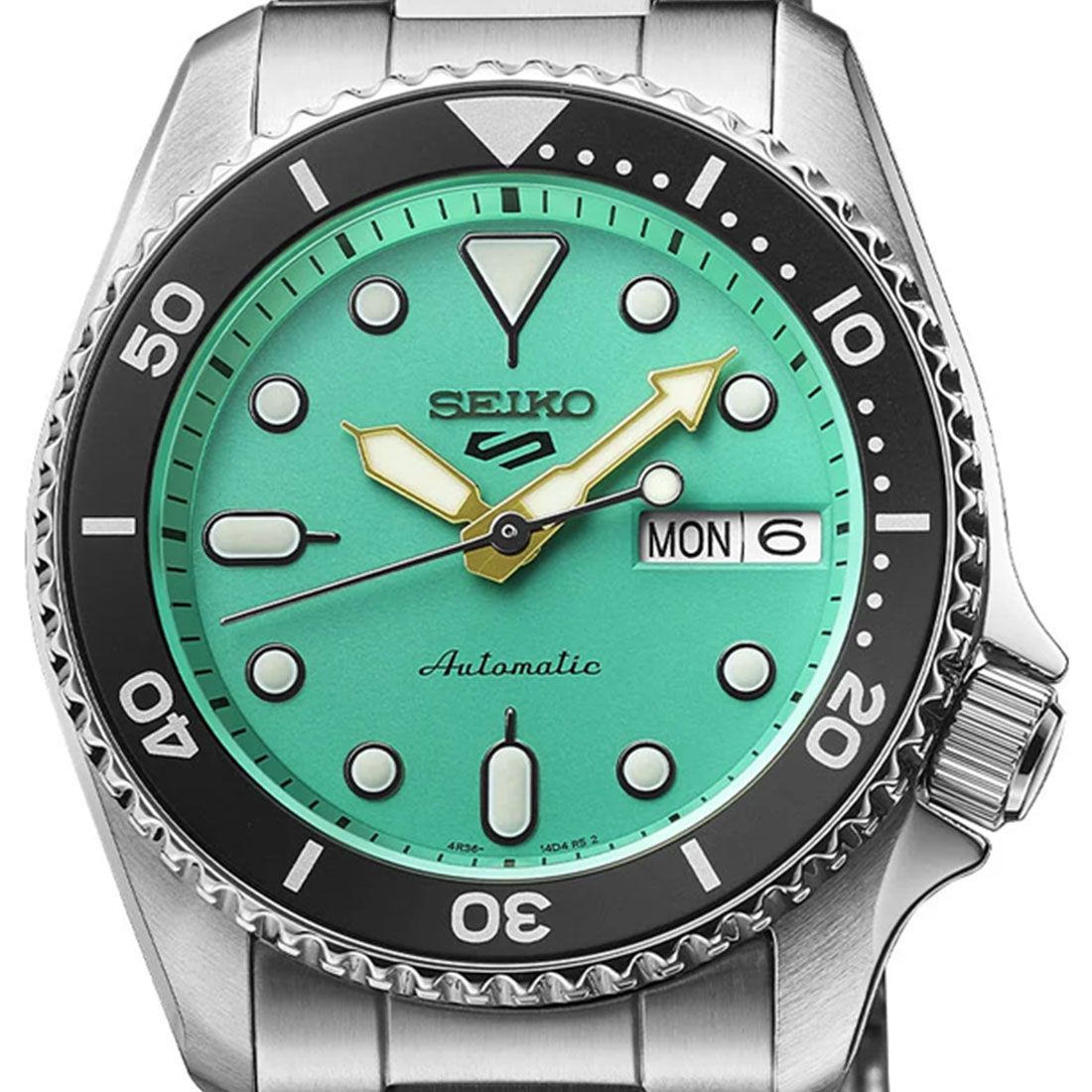 Seiko 5 Sports SKX Style Automatic Mint Green Dial Watch SRPK33K1 SRPK33K SRPK33 -Seiko