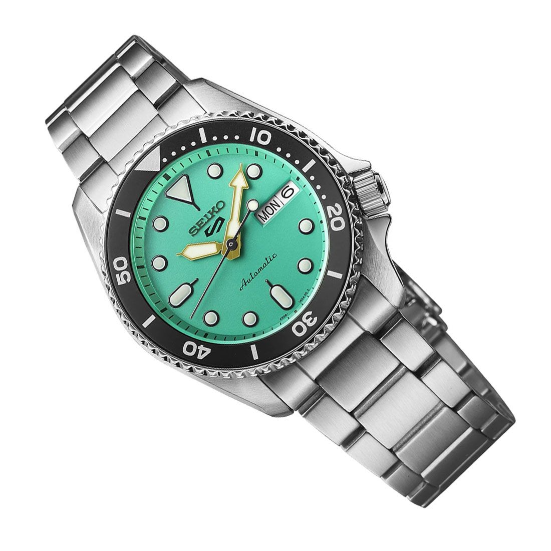 Seiko 5 Sports SKX Style Automatic Mint Green Dial Watch SRPK33K1 SRPK33K SRPK33 -Seiko