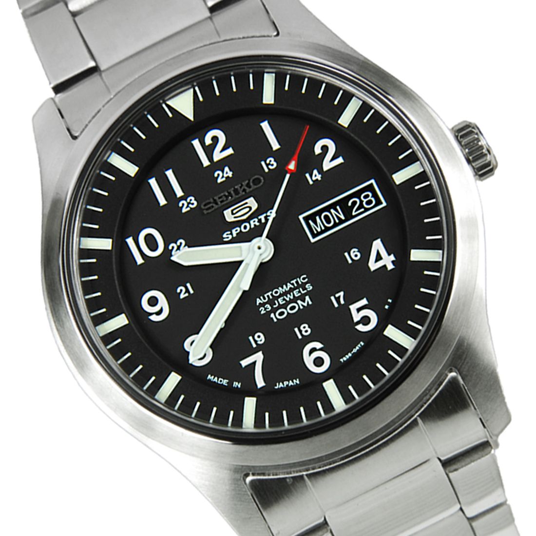 Seiko 5 Sports SNZG13J1 SNZG13 SNZG13J Automatic Stainless Steel Watch -Seiko