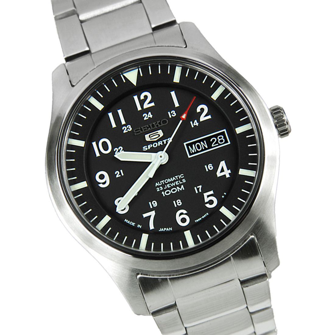 Seiko 5 Sports SNZG13J1 SNZG13 SNZG13J Automatic Stainless Steel Watch -Seiko