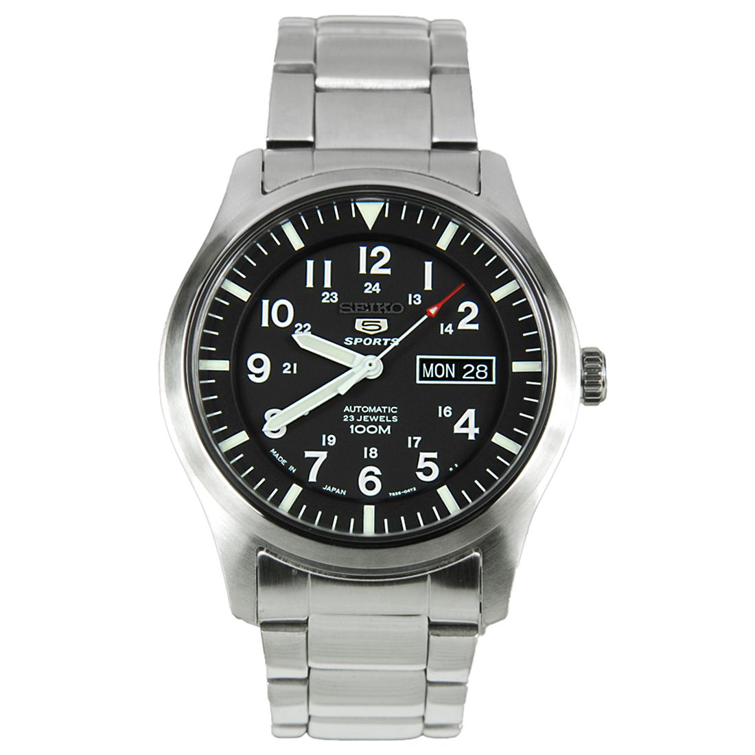 Seiko 5 Sports SNZG13J1 SNZG13 SNZG13J Automatic Stainless Steel Watch -Seiko