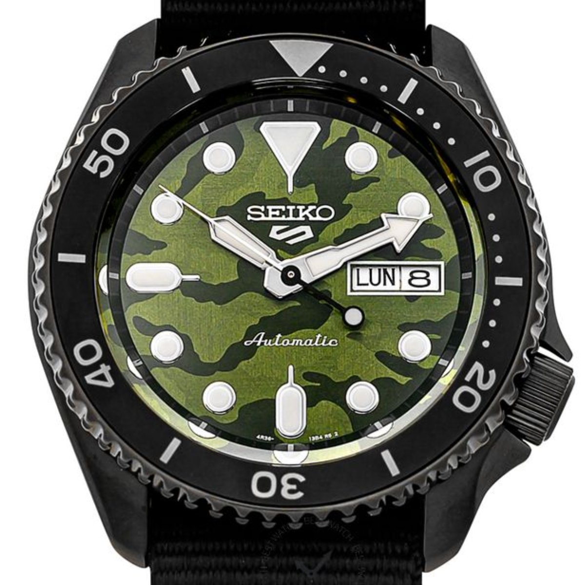 Seiko 5 Sports SRPJ37 SRPJ37K SRPJ37K1 Camouflage Street Style Green Dial Watch -Seiko