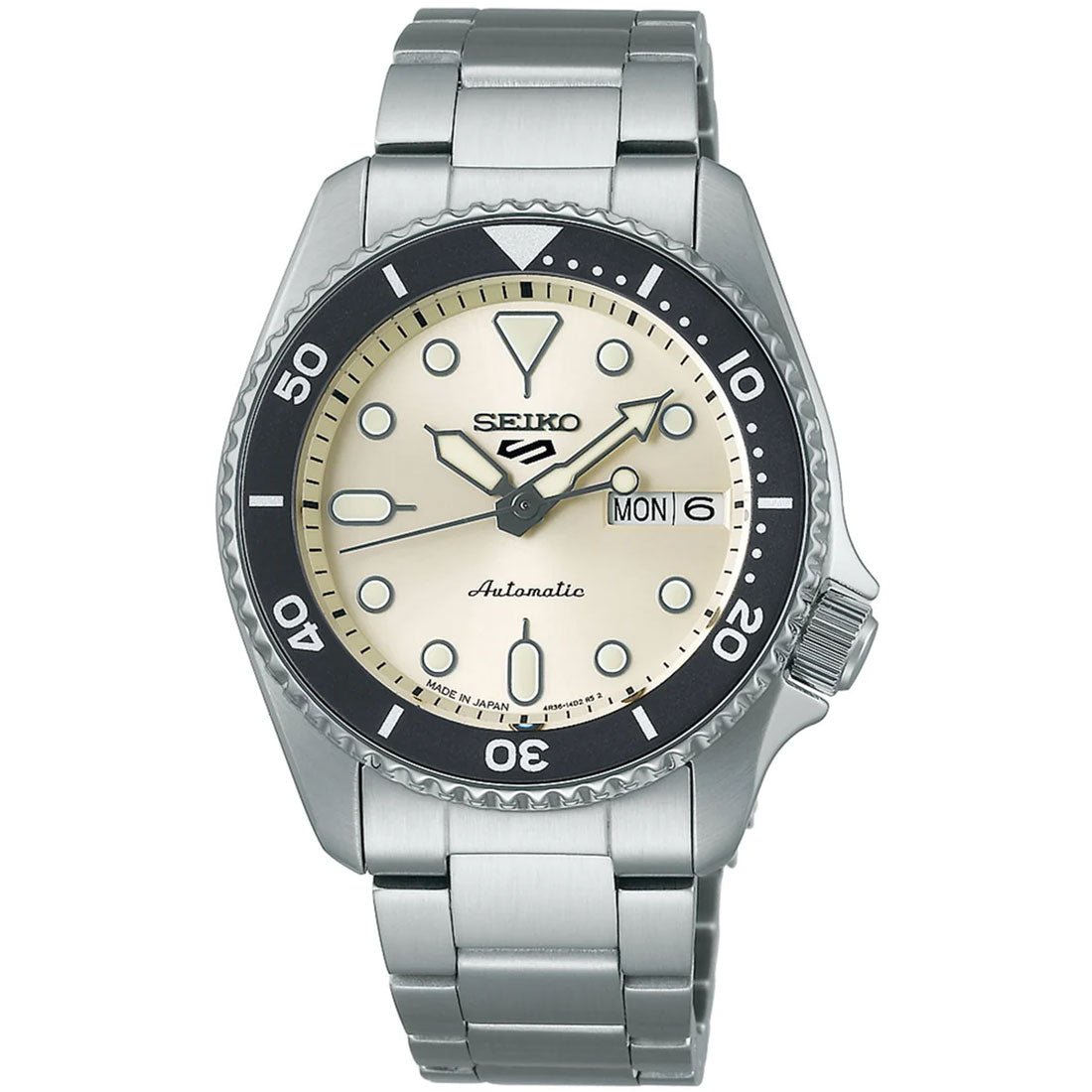 Seiko 5 Sports SRPK31K1 Off White Dial SKX Sports Style Mechanical Watch -Seiko