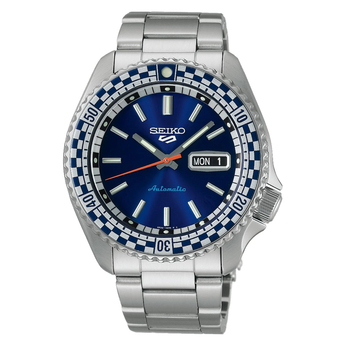 Seiko 5 Sports SRPK65 SRPK65K1 SRPK65K SKX Sports Style Checker Flag Mens Watch -Seiko