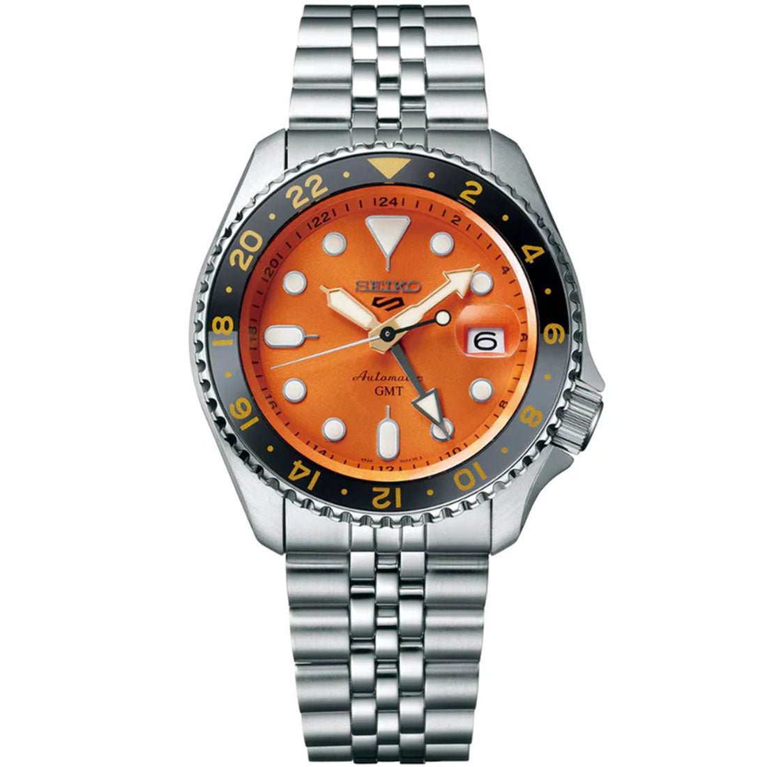 Seiko 5 Sports SSK Series GMT SSK005 Orange Dial Automatic Watch -Seiko