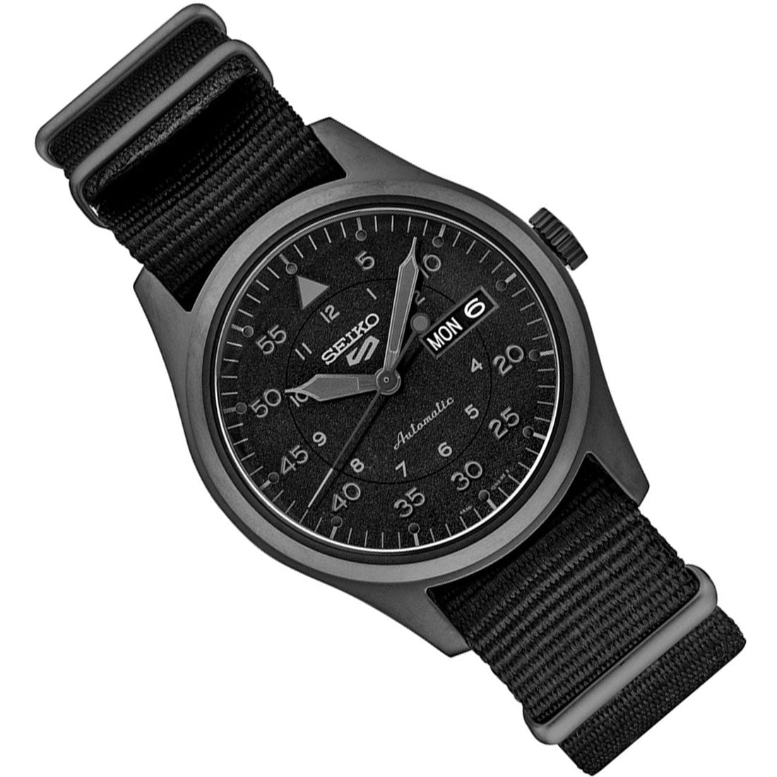 Seiko 5 Stealth Black Sports SRPJ11K1 SRPJ11 SRPJ11K Field Street Style Watch -Seiko