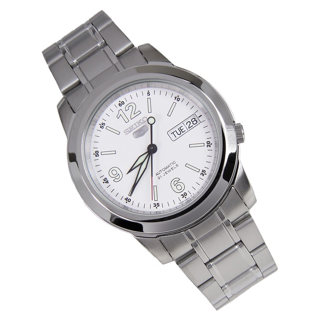 Seiko 5 White Dial SNKE57K1 SNKE57 SNKE57K Analog Automatic Watch -Seiko