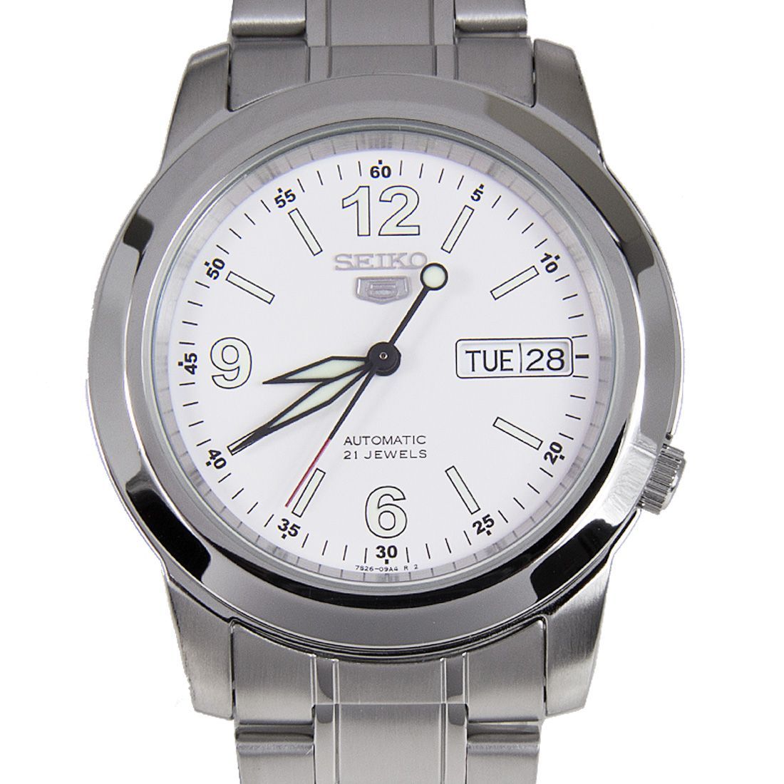 Seiko 5 White Dial SNKE57K1 SNKE57 SNKE57K Analog Automatic Watch -Seiko