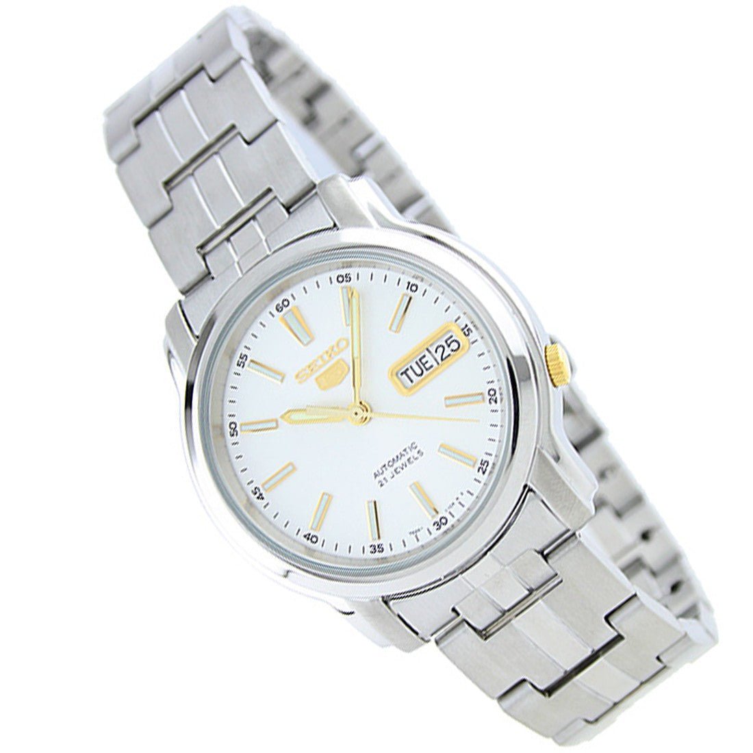 Seiko 5 White Dial SNKL77K1 SNKL77 SNKL77K Automatic Watch -Seiko