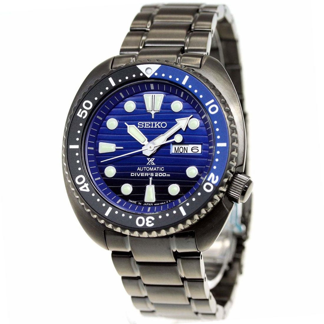 Seiko Black Prospex SRPD11J1 SRPD11 SRPD11J Turtle Divers Watch -Seiko