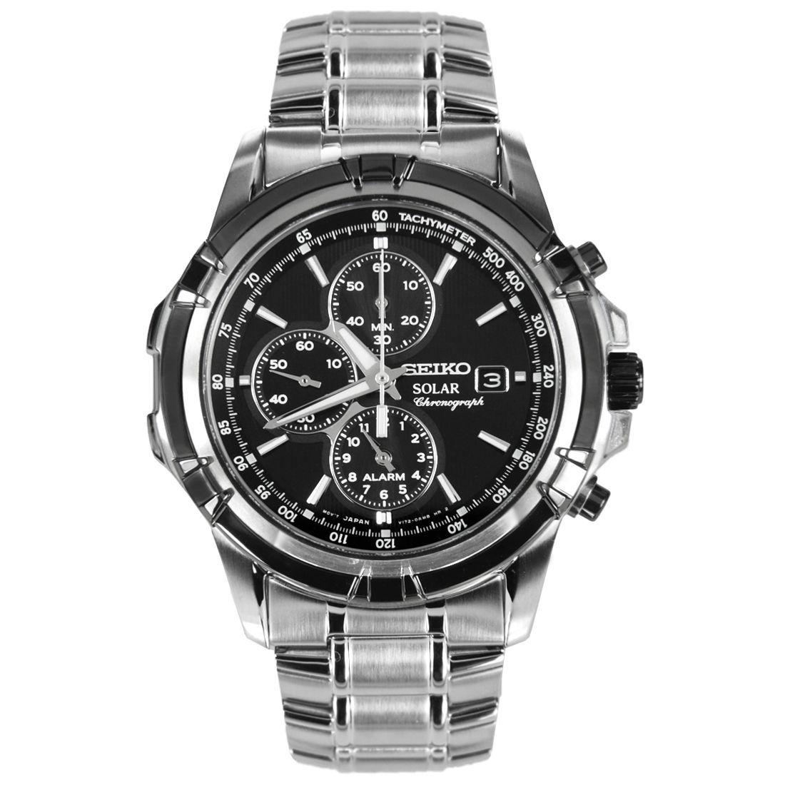 Seiko Chronograph Solar SSC147P1 SSC147 SSC147P Alarm Watch -Seiko