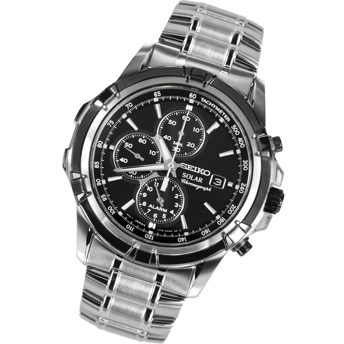 Seiko Chronograph Solar SSC147P1 SSC147 SSC147P Alarm Watch -Seiko