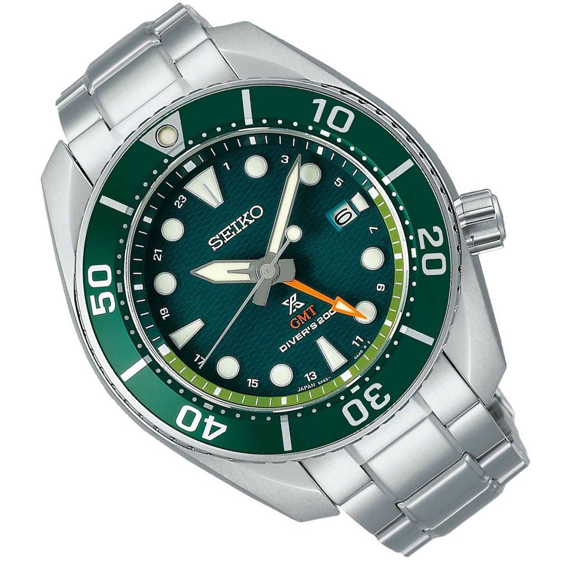 Seiko GMT Prospex Sumo SFK003J1 SFK003 SFK003J Green Dial Solar Diving Watch -Seiko