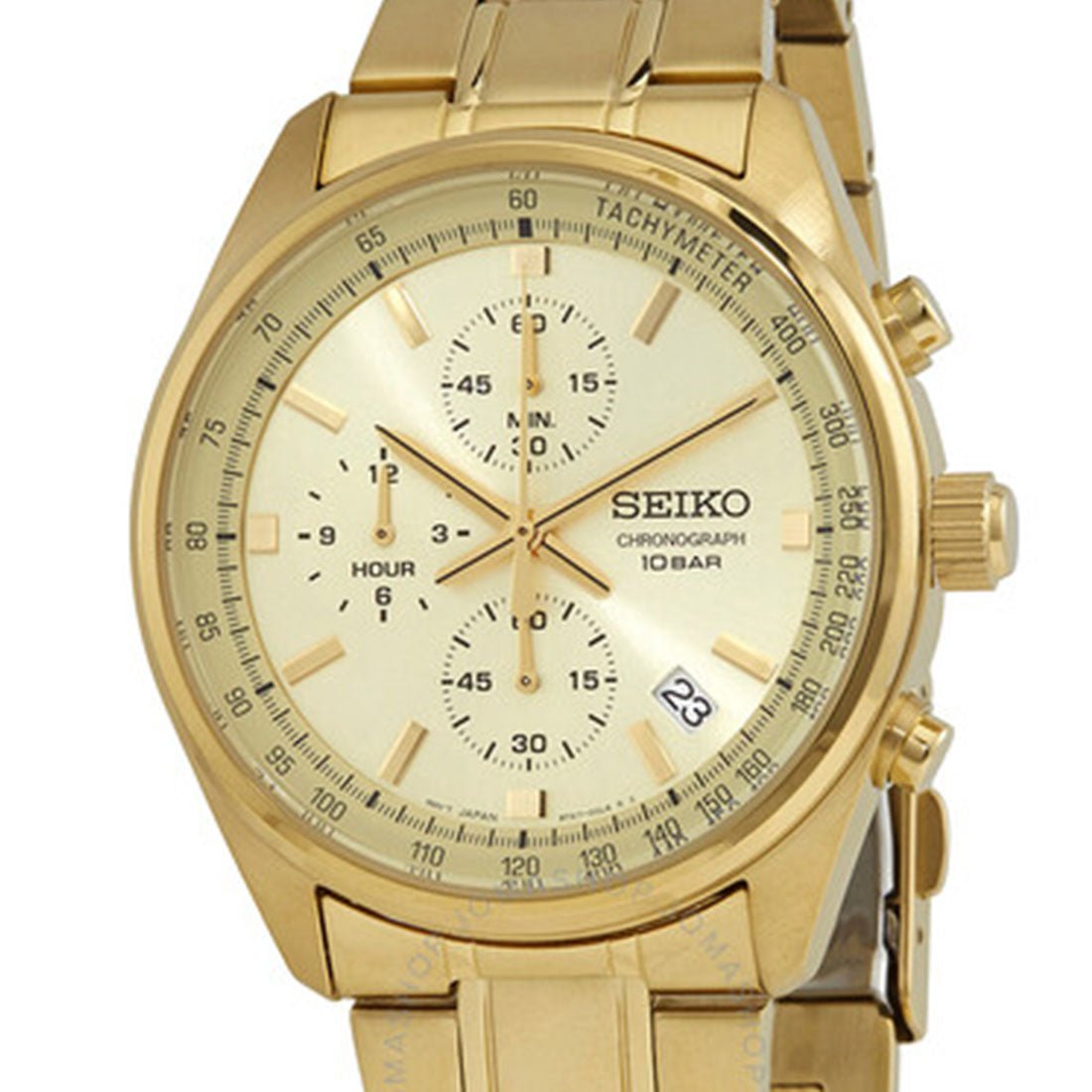 Seiko Gold Chronograph SSB382 SSB382P1 SSB382P Quartz Watch -Seiko