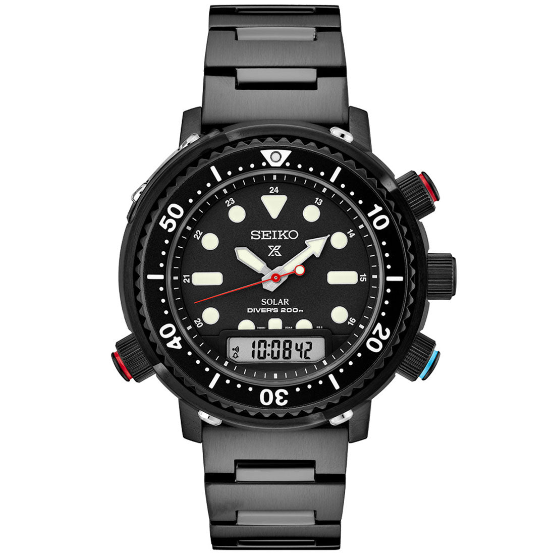 Seiko Hybrid Prospex Sea Solar SNJ037P1 SNJ037 Limited Edition Black Dive Watch -Seiko