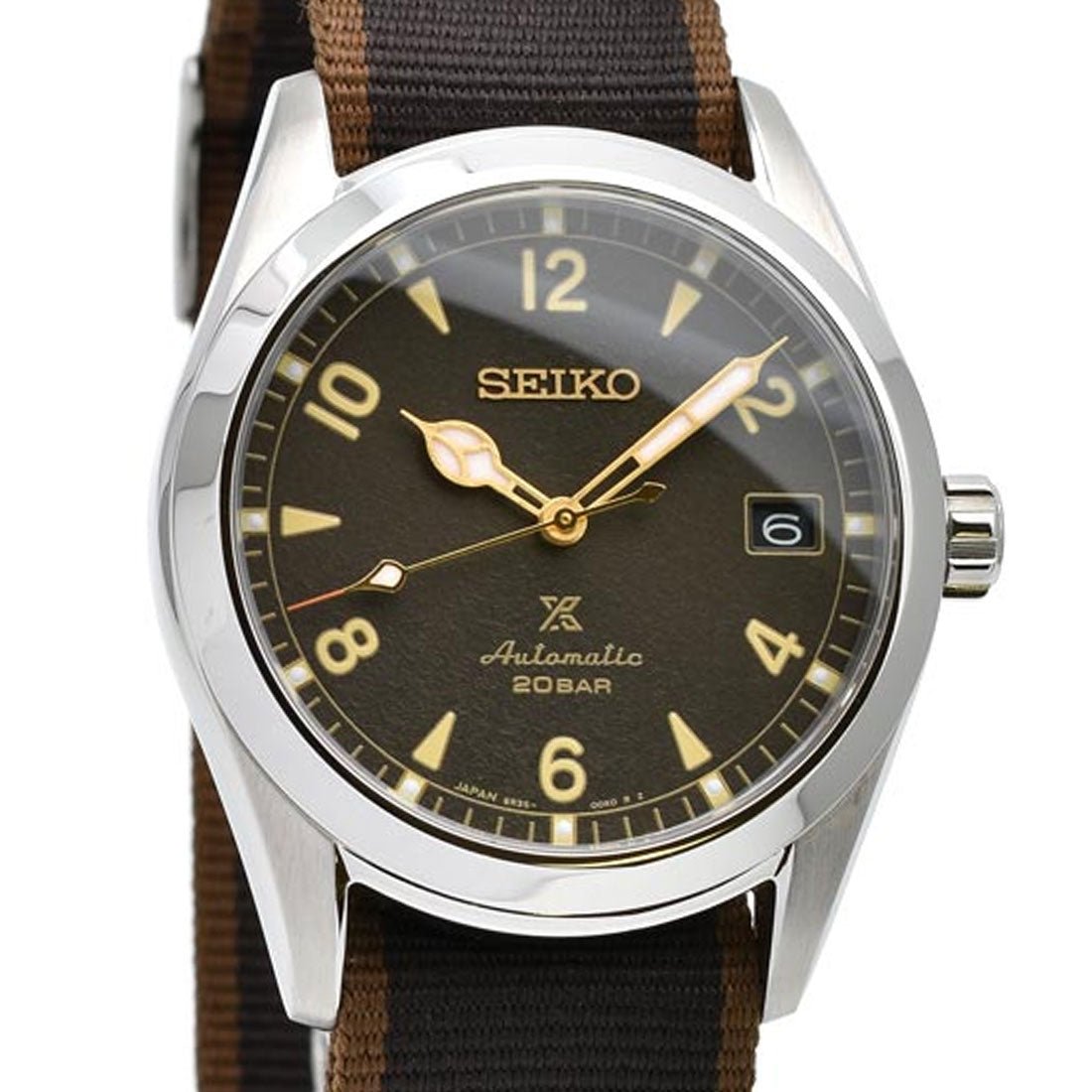 Seiko JDM Alpinist SBDC137 Prospex Mechanical Brown Dial Watch -Seiko