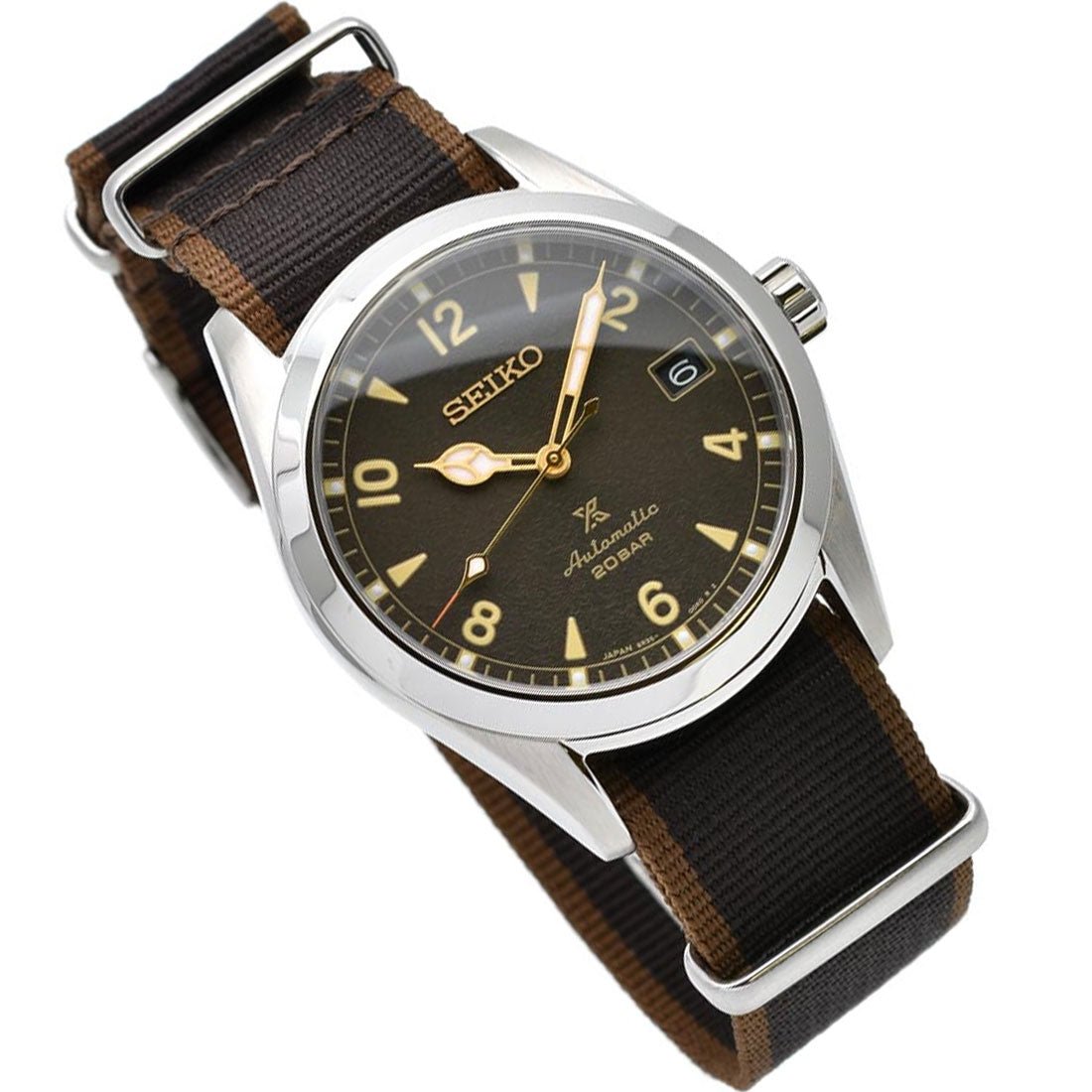 Seiko JDM Alpinist SBDC137 Prospex Mechanical Brown Dial Watch -Seiko