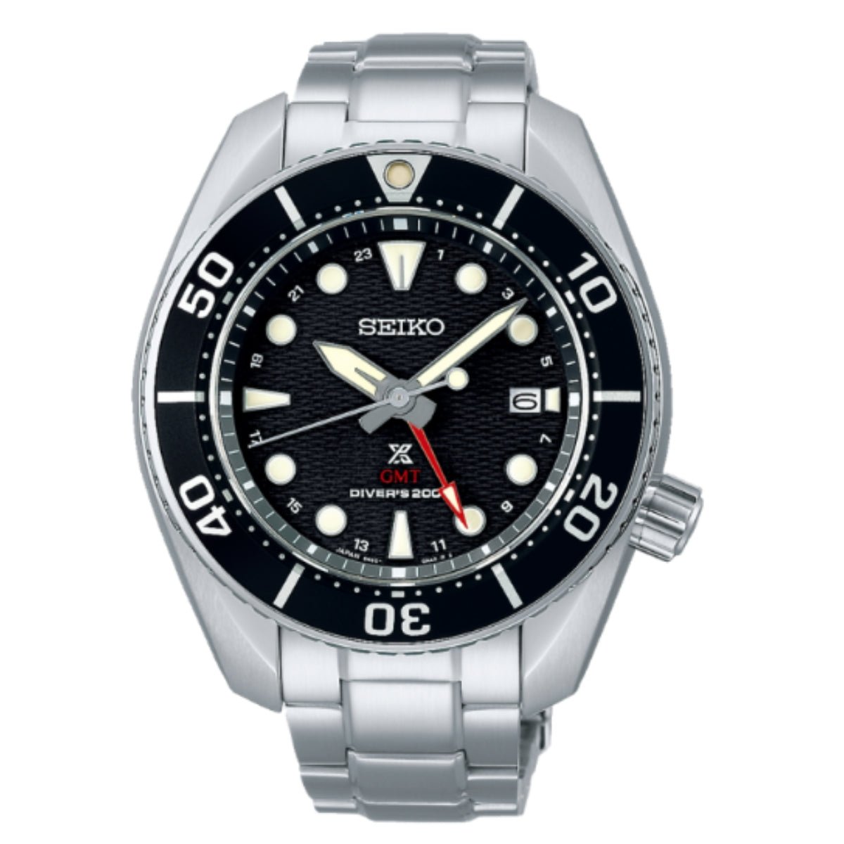 Seiko JDM Prospex GMT Sumo Solar Divers Black Dial Watch SBPK003 -Seiko
